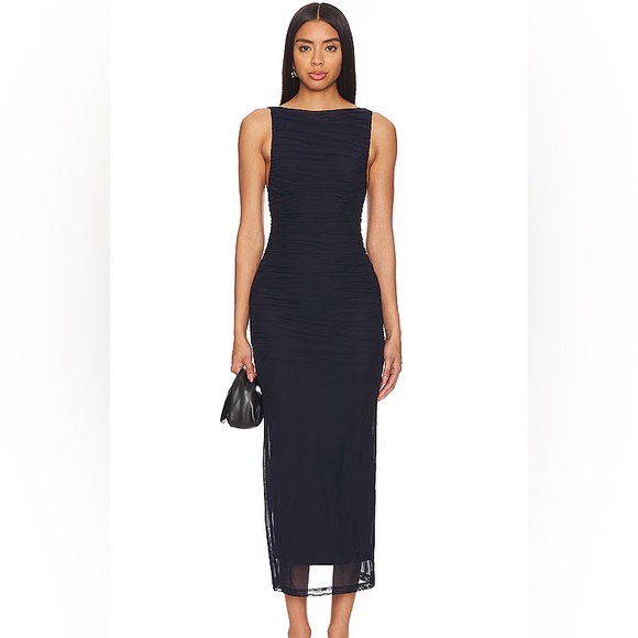 SIGNIFICANT OTHER, Saria ruched knit-jersey midi dress, US 2 - Picture 6 of 8